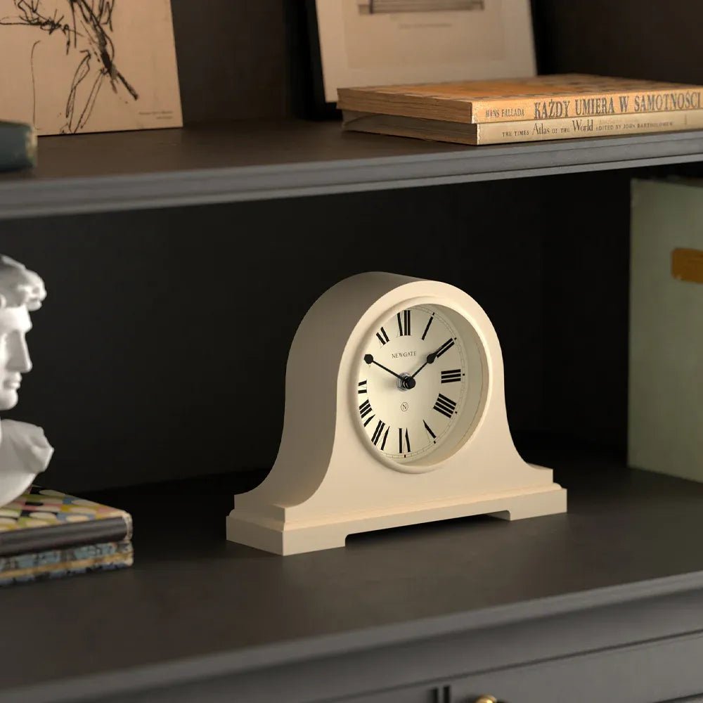Newgate Broadway Mantel Clock - Vanilla Cream - Desk and Shelf Clock
