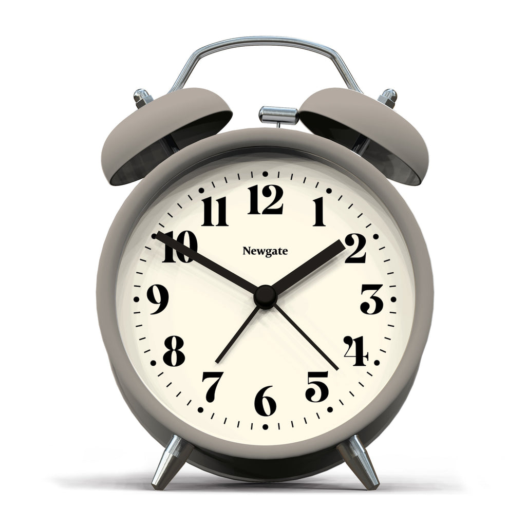 Newgate Charlie Bell Echo - Black, Green, Neo Mint, Orange, Posh Grey, Pebble White, Stone, Overcoat Grey and White Linen - Desk and Shelf Clock