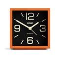 Newgate Cube Mantel Clock - Pumpkin Orange - Desk and Shelf Clock