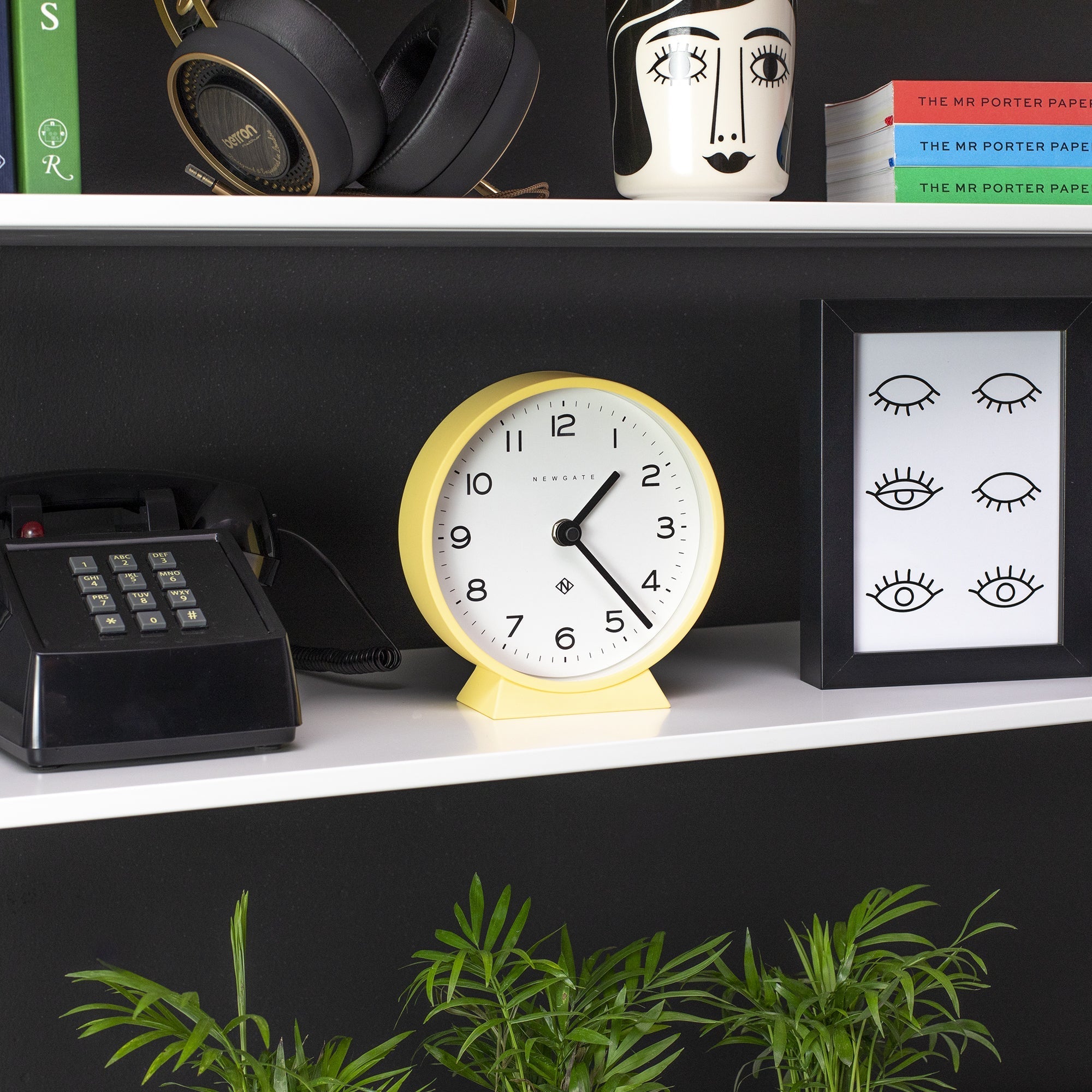 Newgate M Mantel Clock - Cheeky Yellow - Desk and Shelf Clock