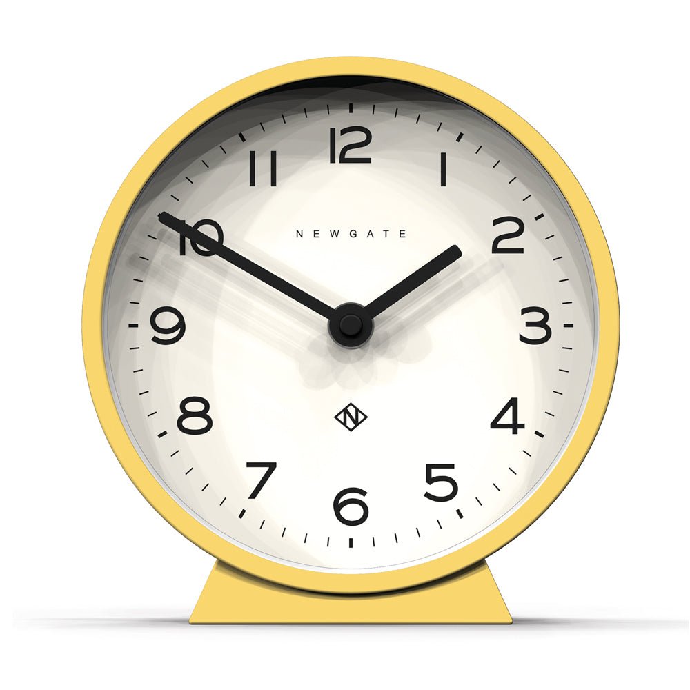 Newgate M Mantel Clock - Cheeky Yellow - Desk and Shelf Clock