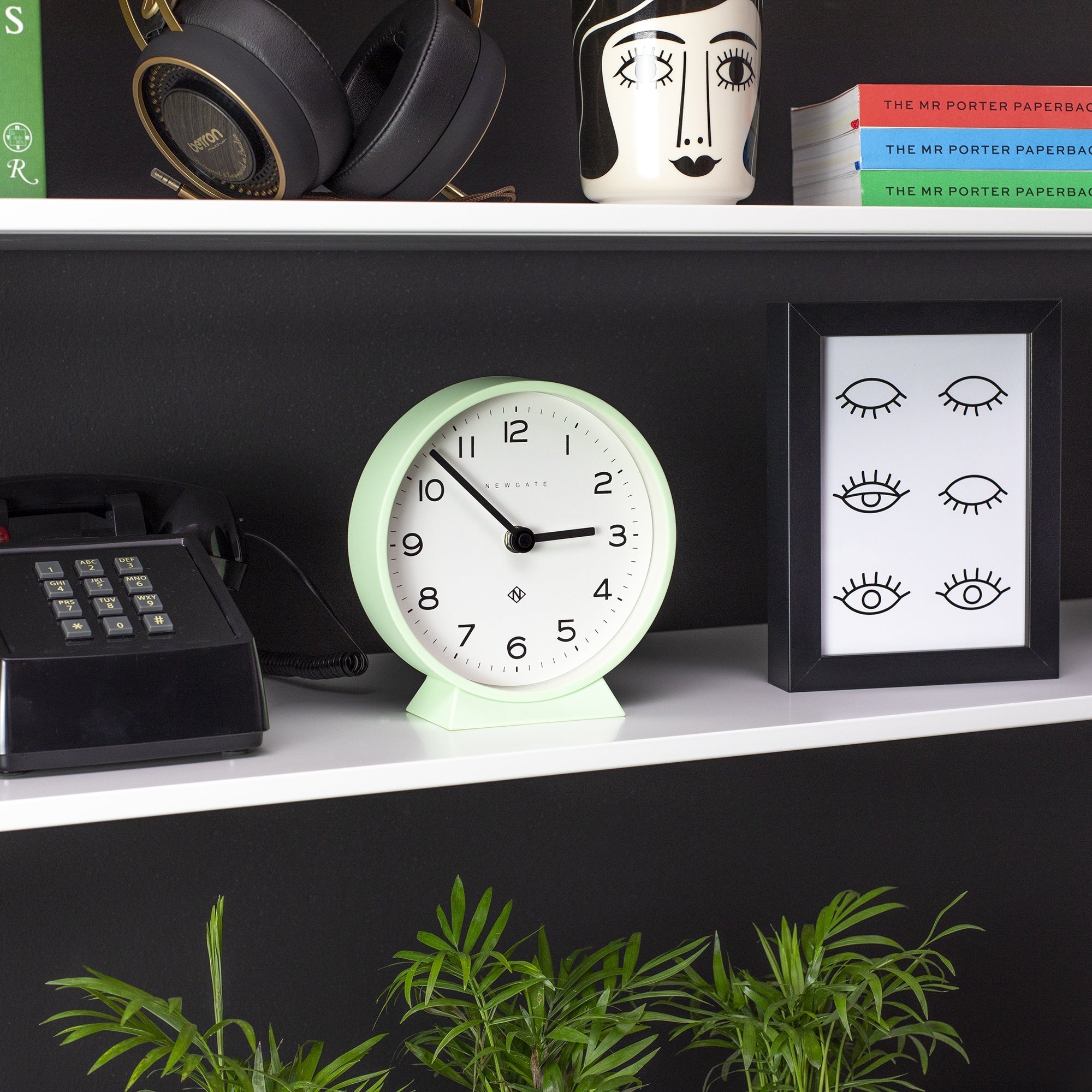 Newgate M Mantel Clock - Neo Mint - Desk and Shelf Clock