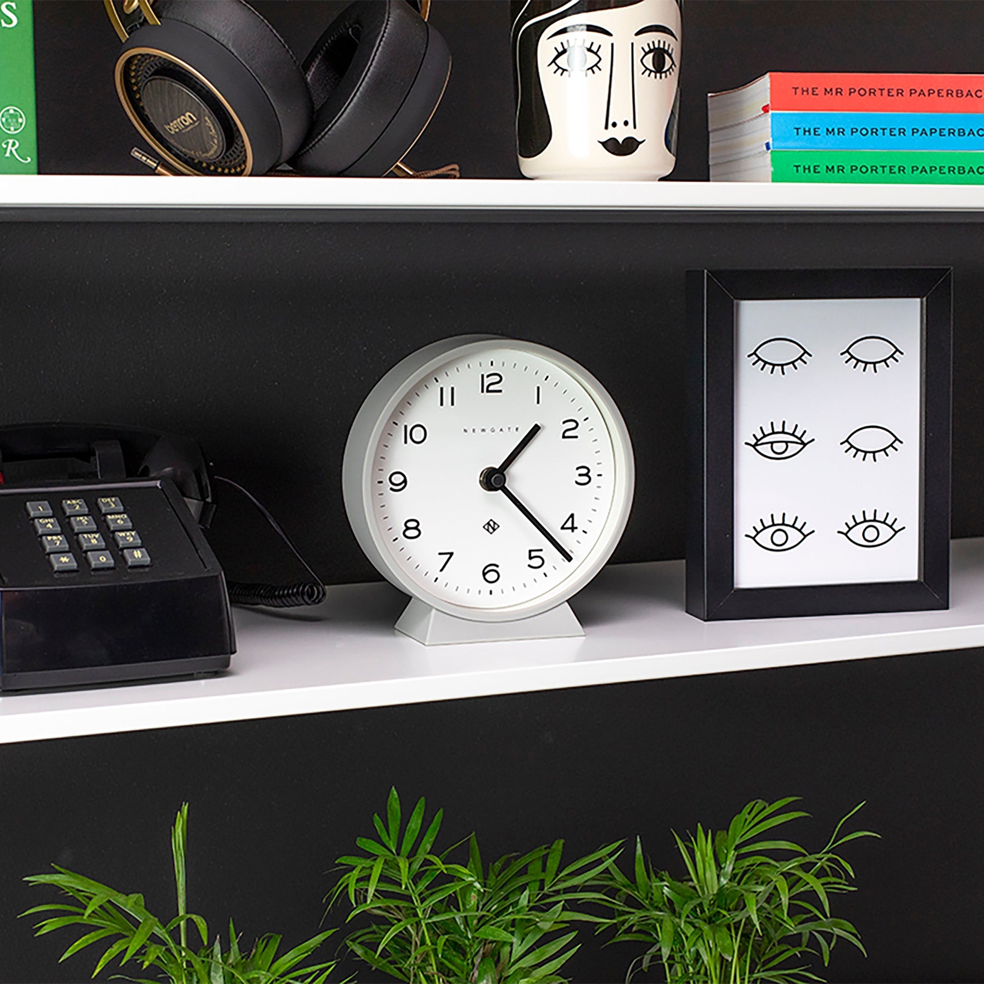 Newgate M Mantel Clock - Posh Grey - Desk and Shelf Clock