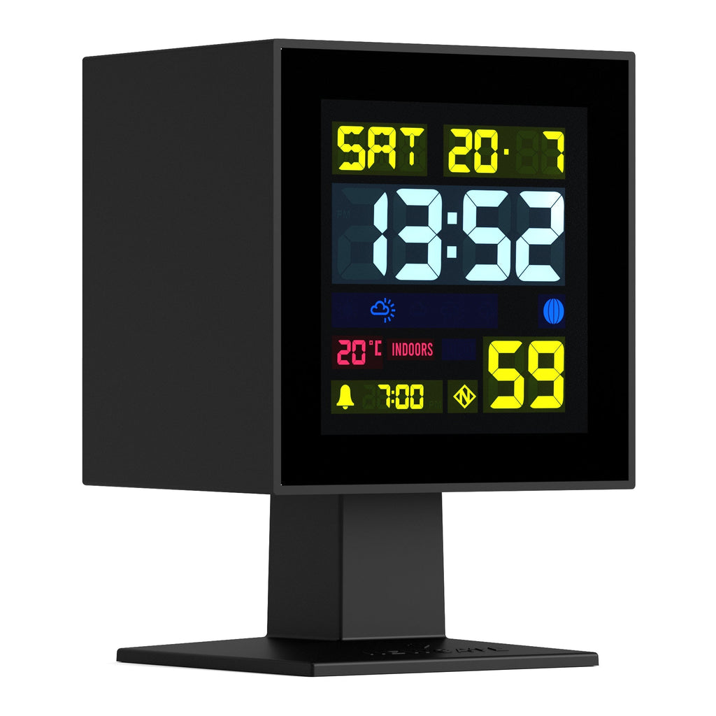 Newgate Monolith Lcd Alarm Clock - Black - Desk and Shelf Clock