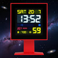 Newgate Monolith Lcd Alarm Clock - Fire Engine Red - Desk and Shelf Clock
