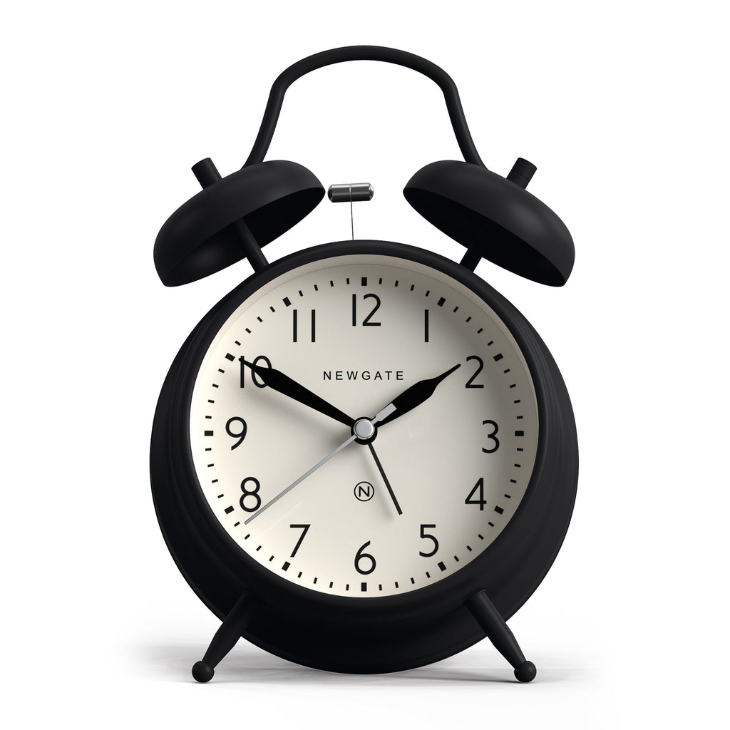 Newgate New Covent Garden Alarm - Matte Black - Desk and Shelf Clock