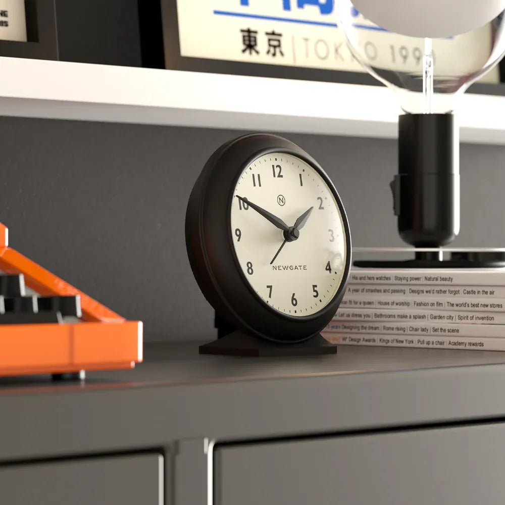 Newgate Pacific Mantel Clock - Black - Desk and Shelf Clock