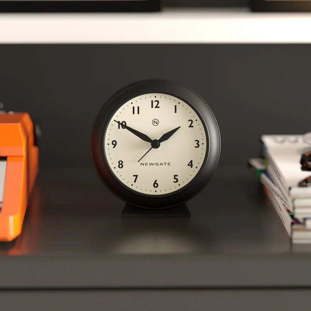 Newgate Pacific Mantel Clock - Black - Desk and Shelf Clock