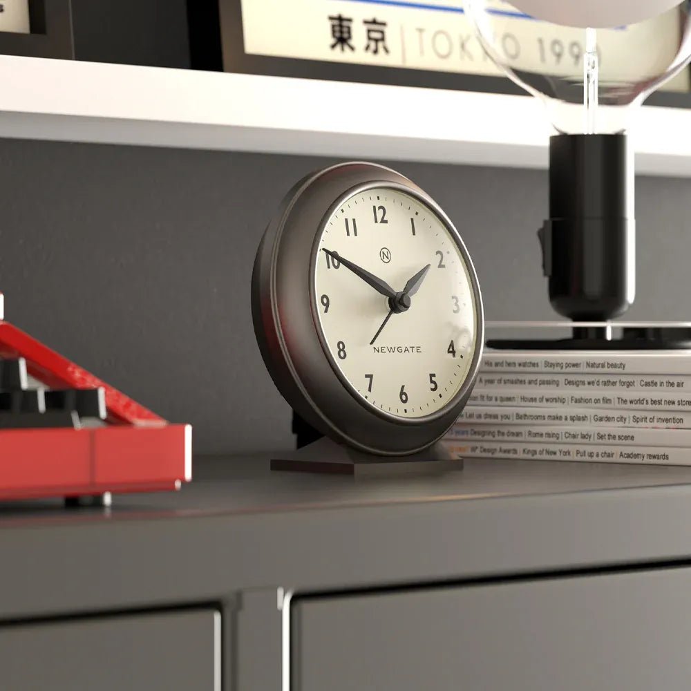 Newgate Pacific Mantel Clock - Graphite - Desk and Shelf Clock