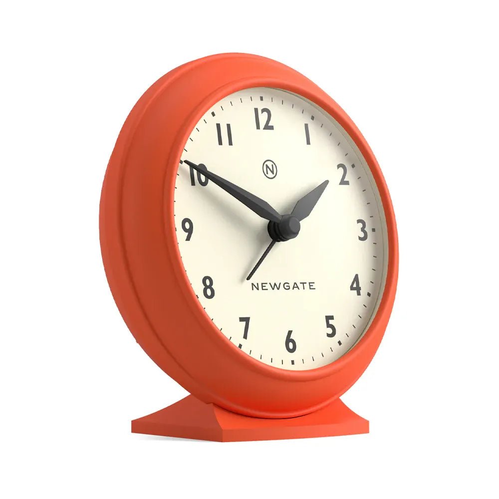 Newgate Pacific Mantel Clock - Pumpkin Orange - Desk and Shelf Clock