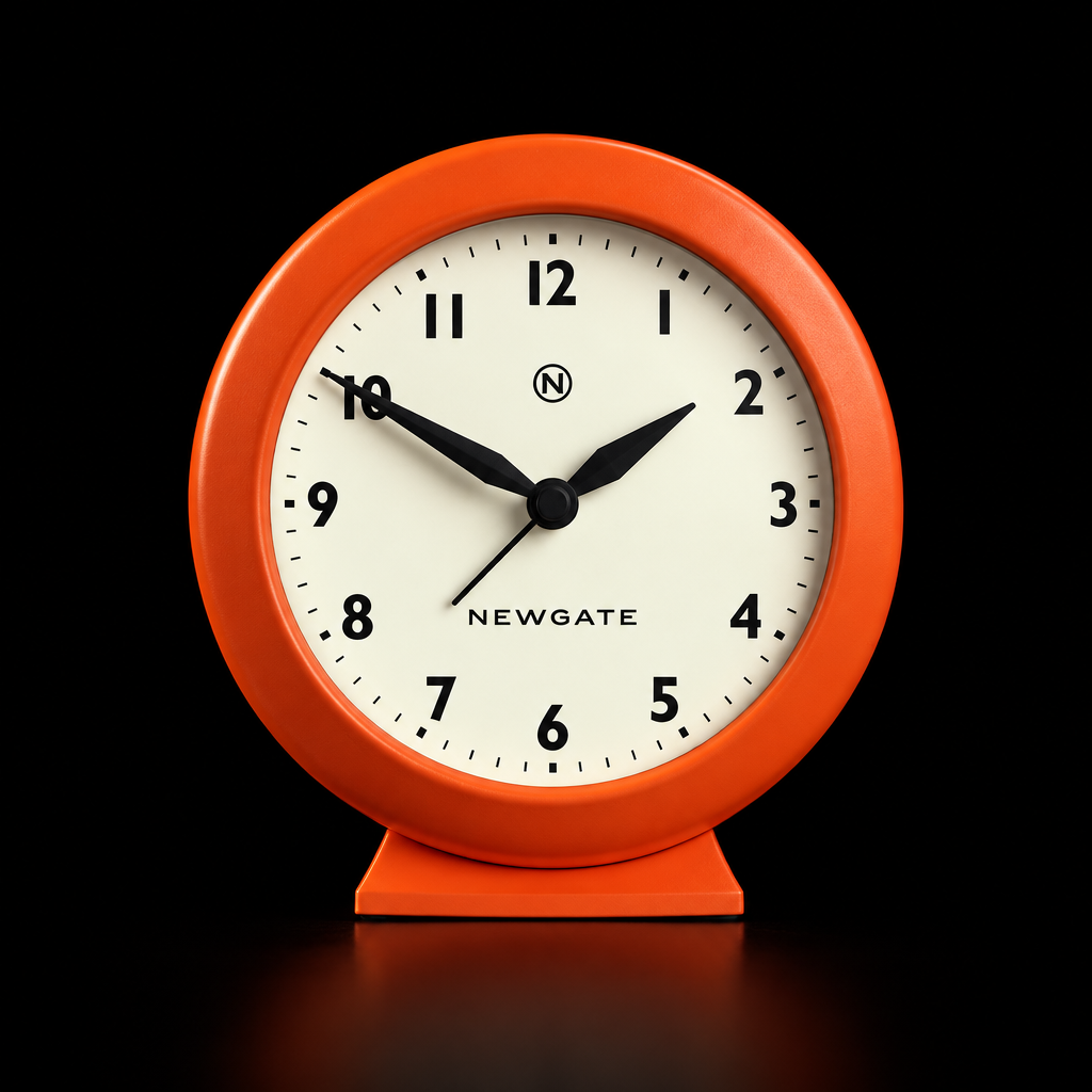 Newgate Pacific Mantel Clock – Pumpkin Orange