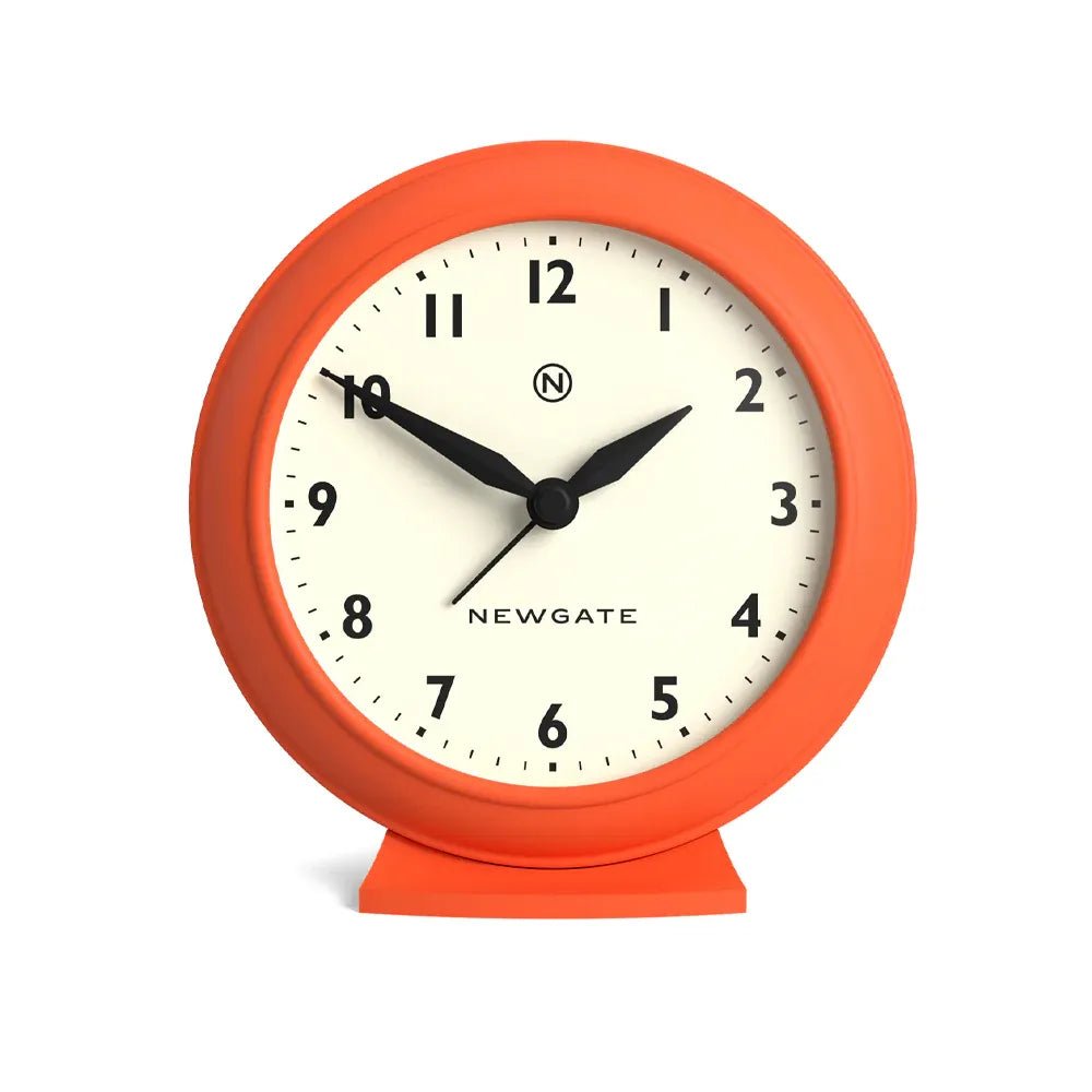 Newgate Pacific Mantel Clock - Pumpkin Orange - Desk and Shelf Clock