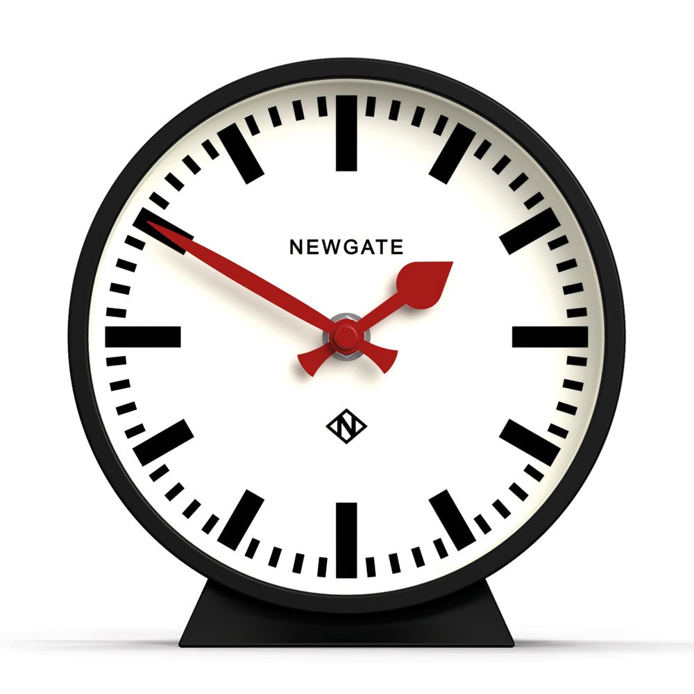 Newgate Railway Mantel Clock - Cave Black - Desk and Shelf Clock