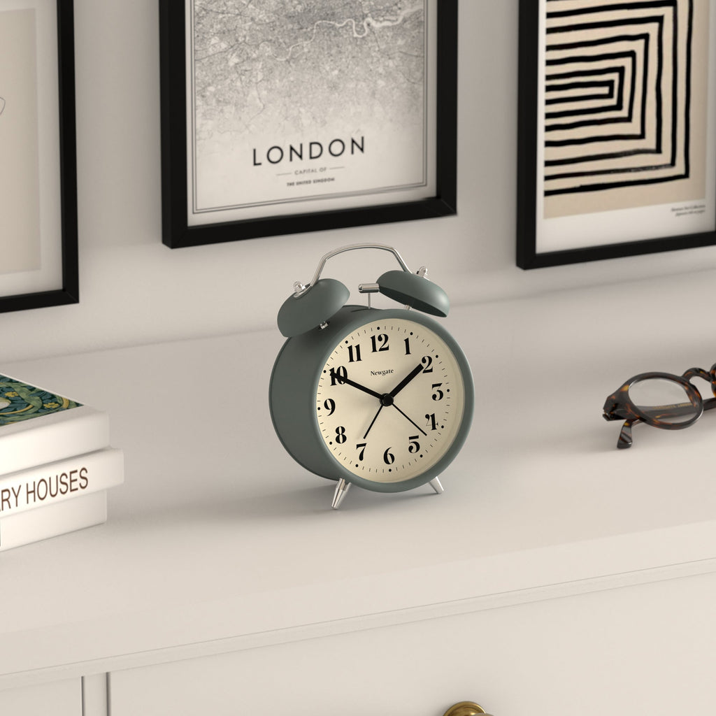 Newgate Theatre Alarm Clock - Asparagus Green - Desk and Shelf Clock