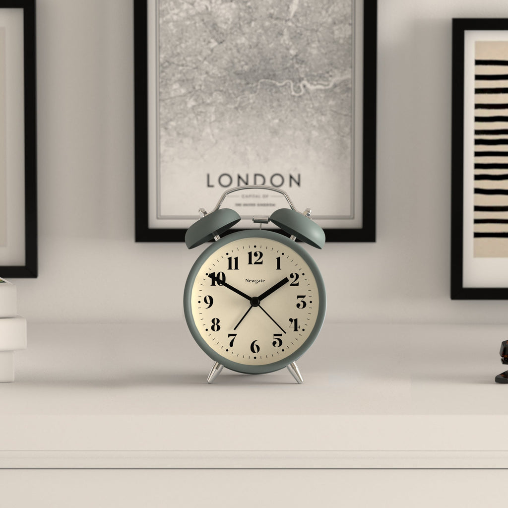 Newgate Theatre Alarm Clock - Asparagus Green - Desk and Shelf Clock