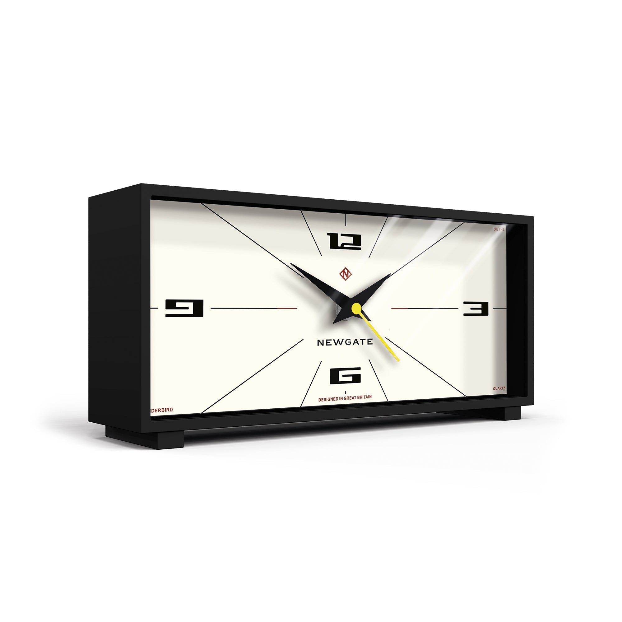 Newgate Thunderbird Mantel Clock - Black - Desk and Shelf Clock
