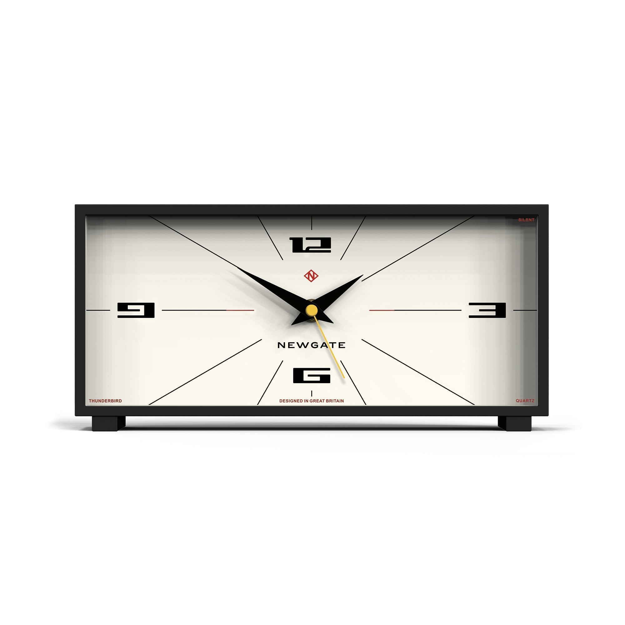 Newgate Thunderbird Mantel Clock - Black - Desk and Shelf Clock