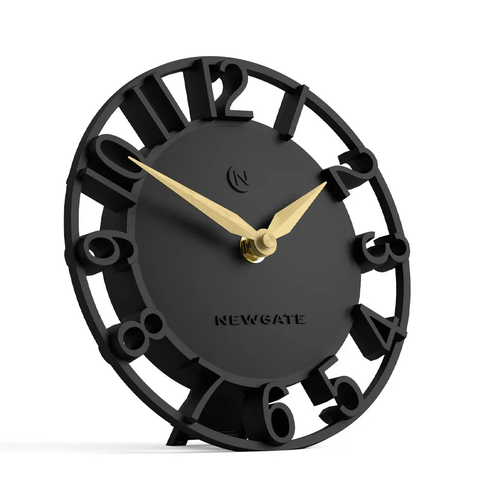Newgate Timewarp Mantel Clock - Black - Desk and Shelf Clock