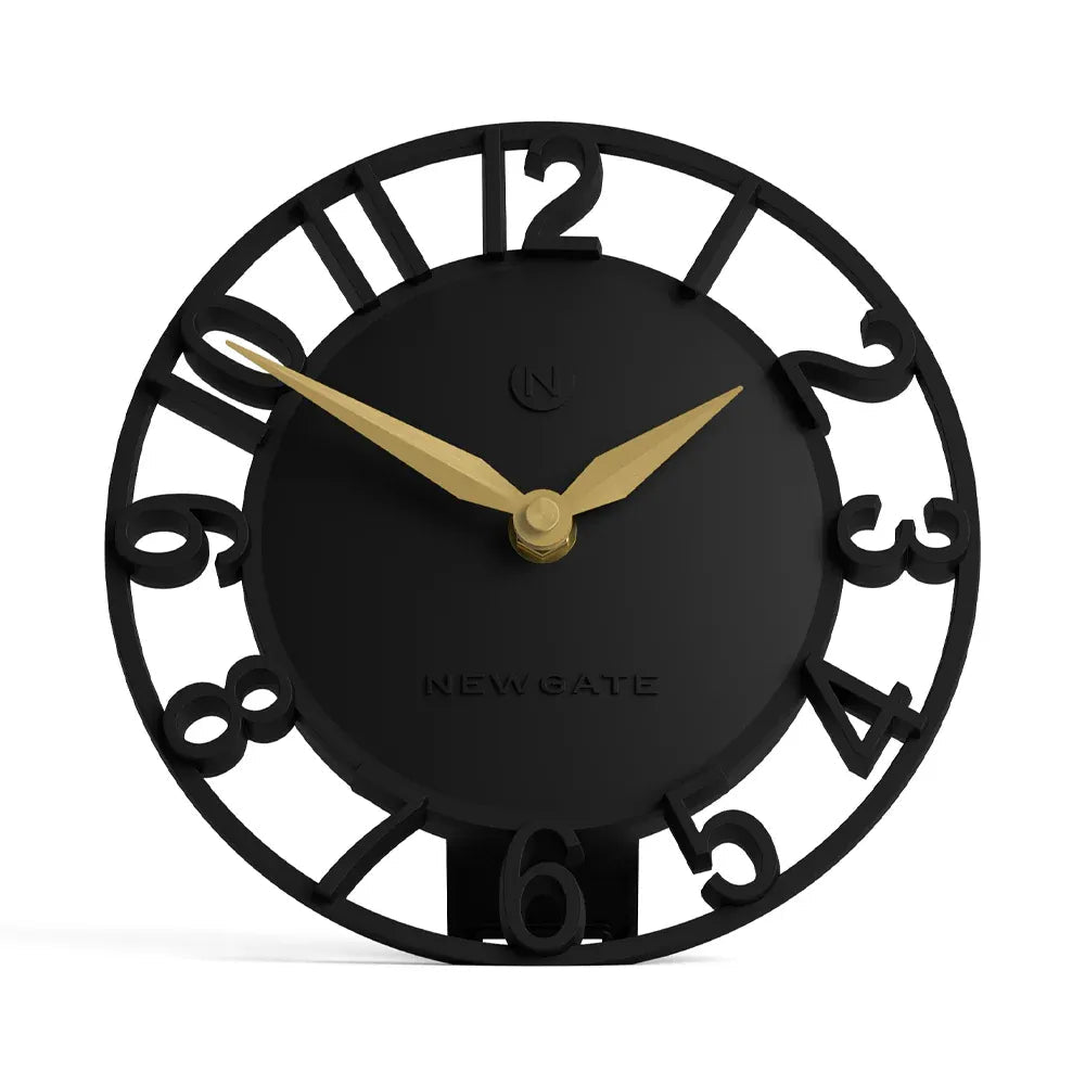 Newgate Timewarp Mantel Clock - Black - Desk and Shelf Clock