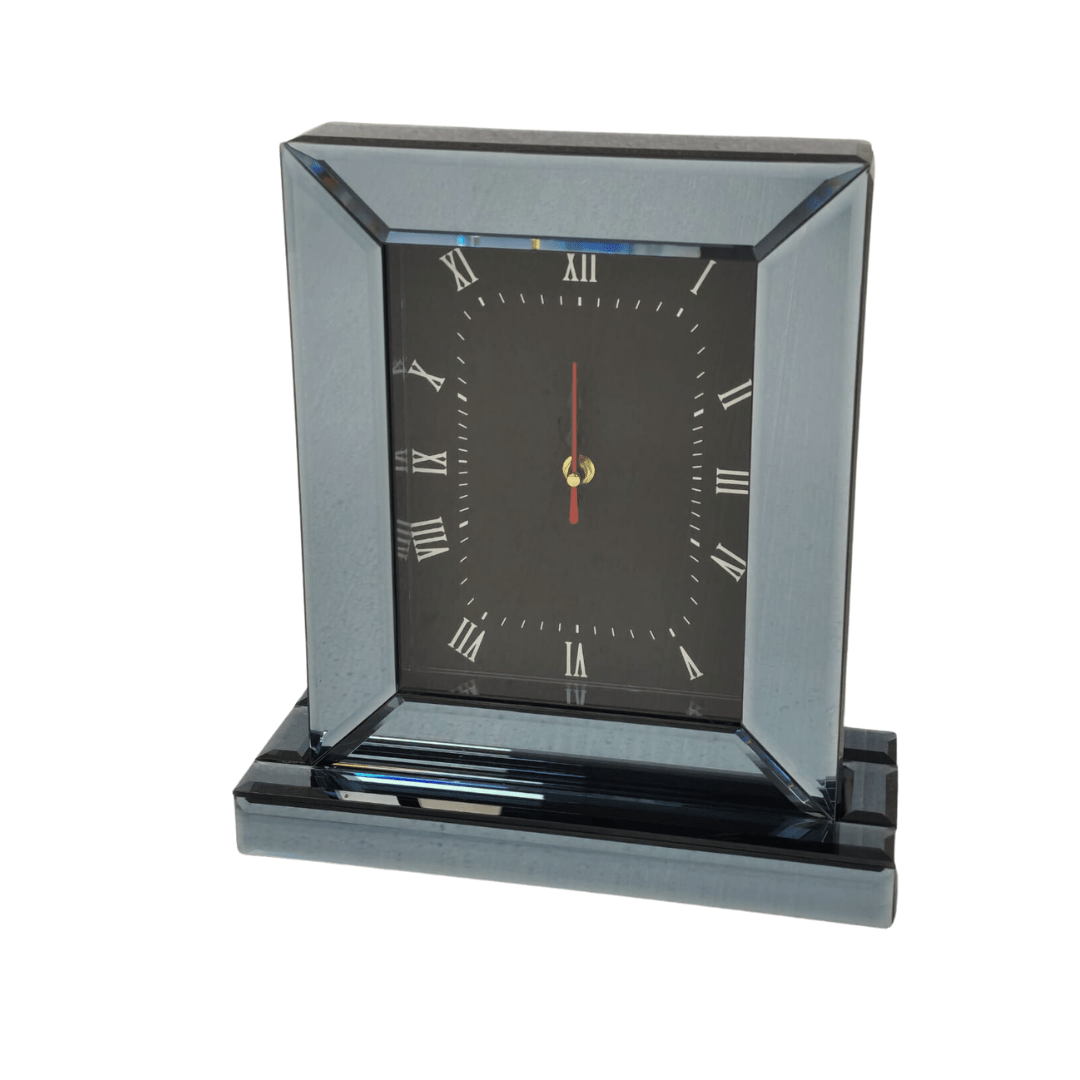 Mirrored Table Clock - Smoke Grey - Desk Clocks