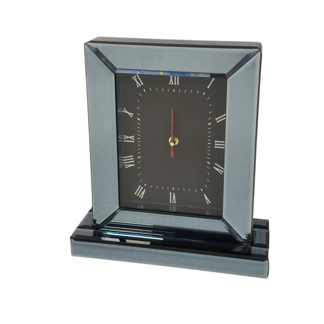 Mirrored Table Clock - Smoke Grey - Desk Clocks