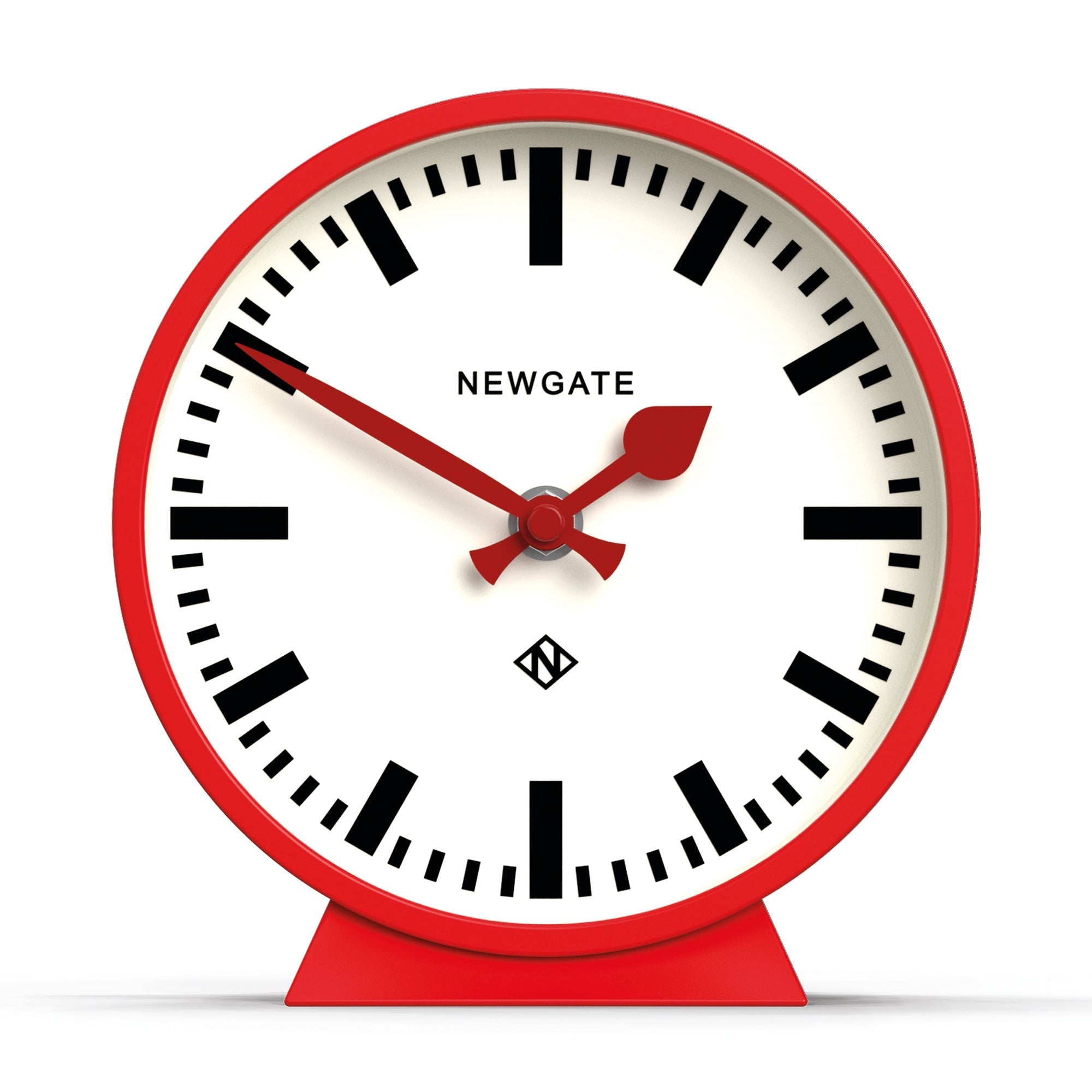 Newgate Railway Mantel Clock - Fire Engine Red - Desk Clocks