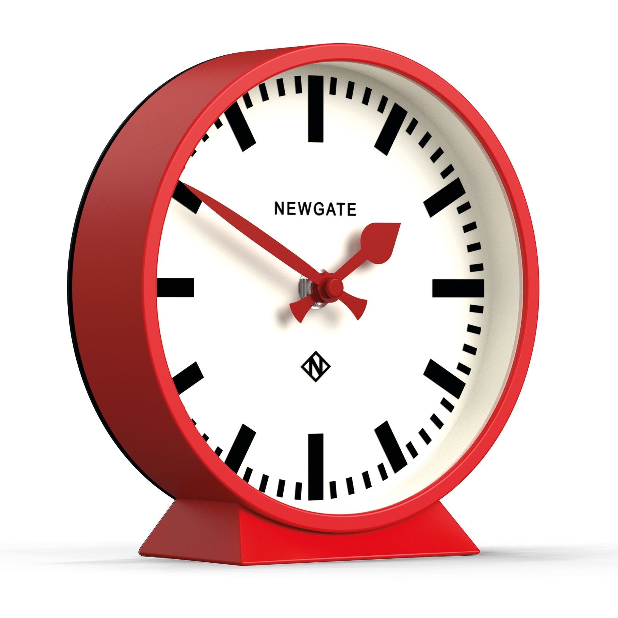 Newgate Railway Mantel Clock - Fire Engine Red - Desk Clocks
