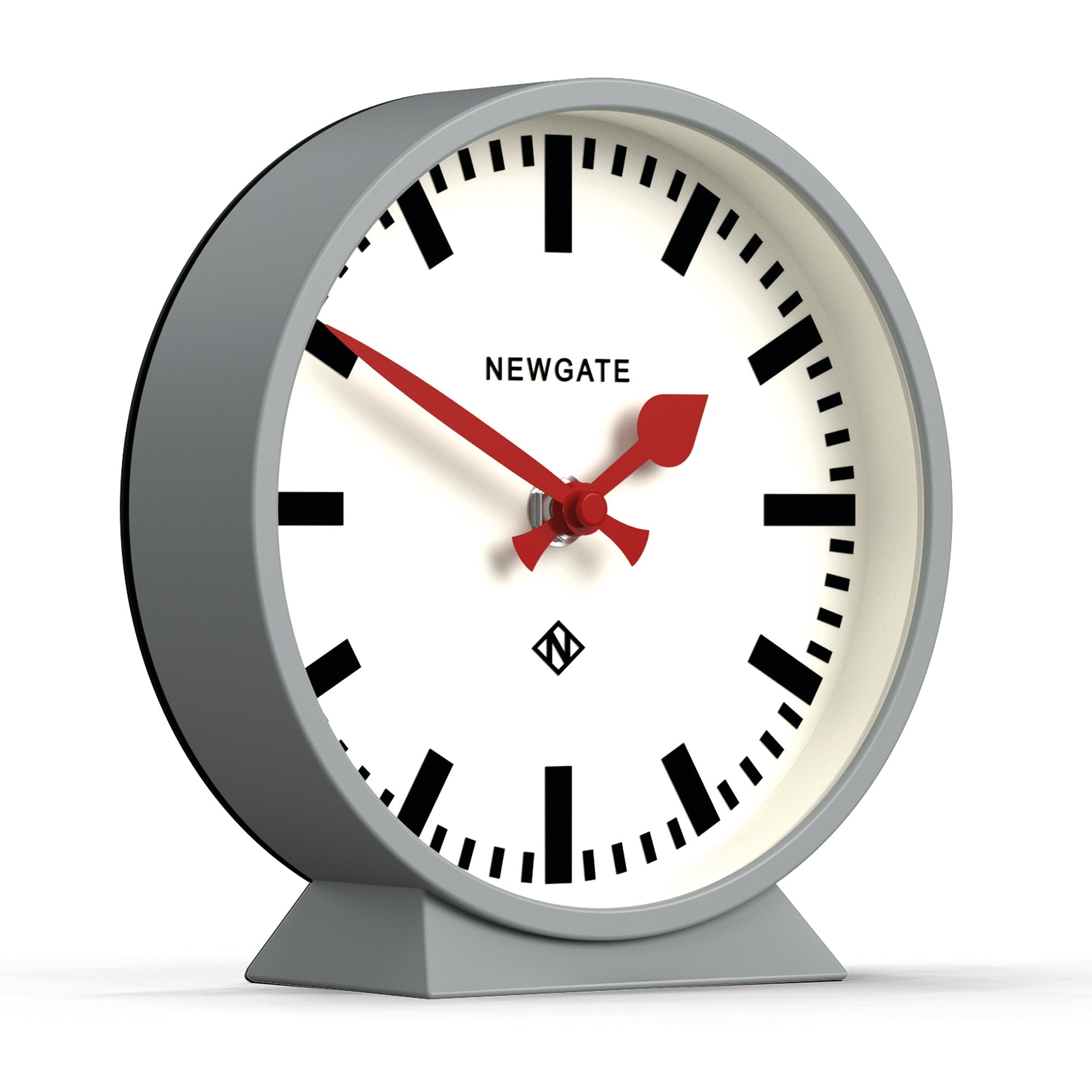 Newgate Railway Mantel Clock - Posh Grey - Desk Clocks