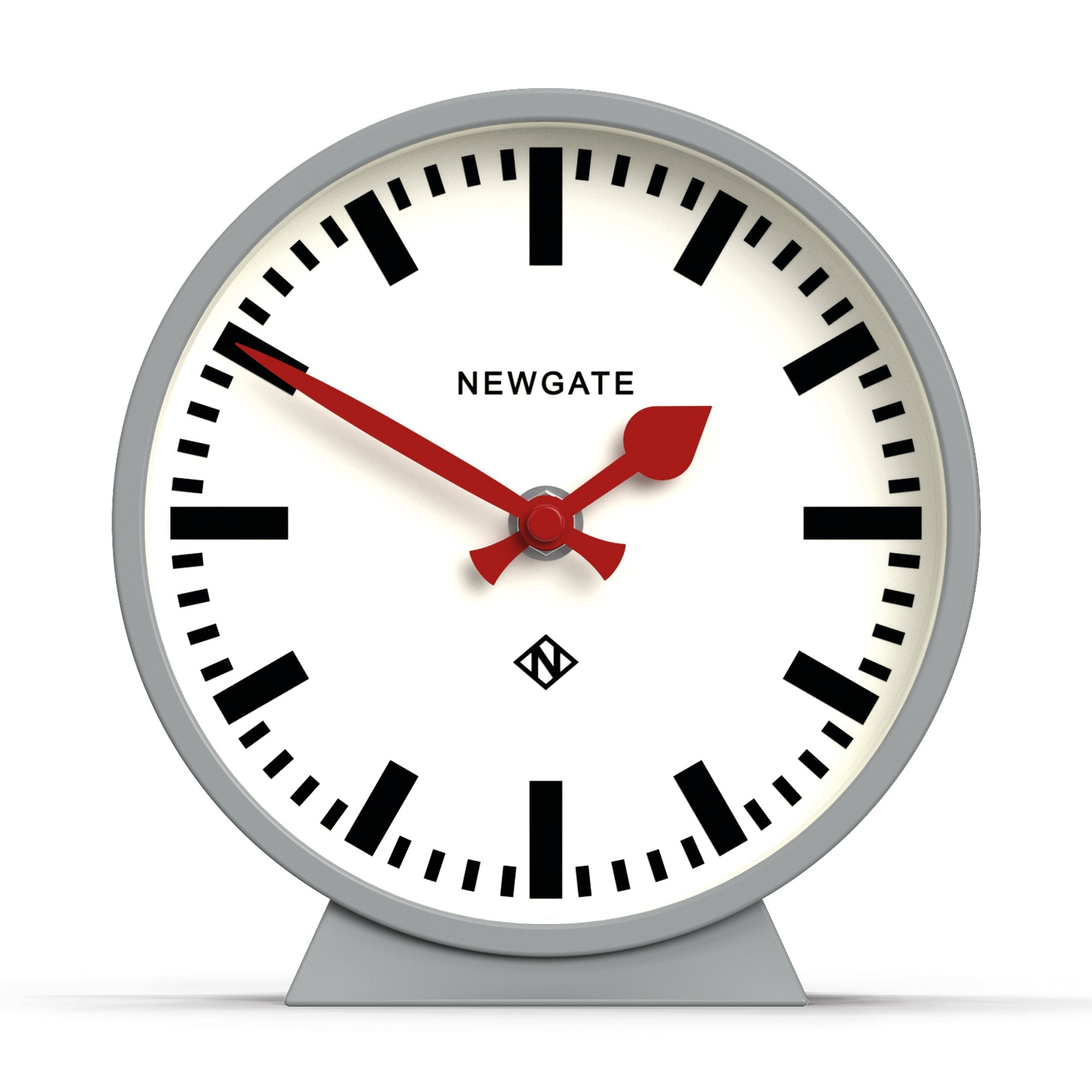 Newgate Railway Mantel Clock - Posh Grey - Desk Clocks