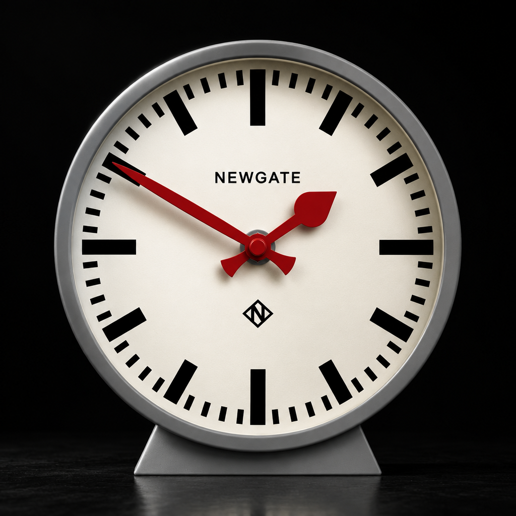 Newgate Railway Mantel Clock - Posh Grey