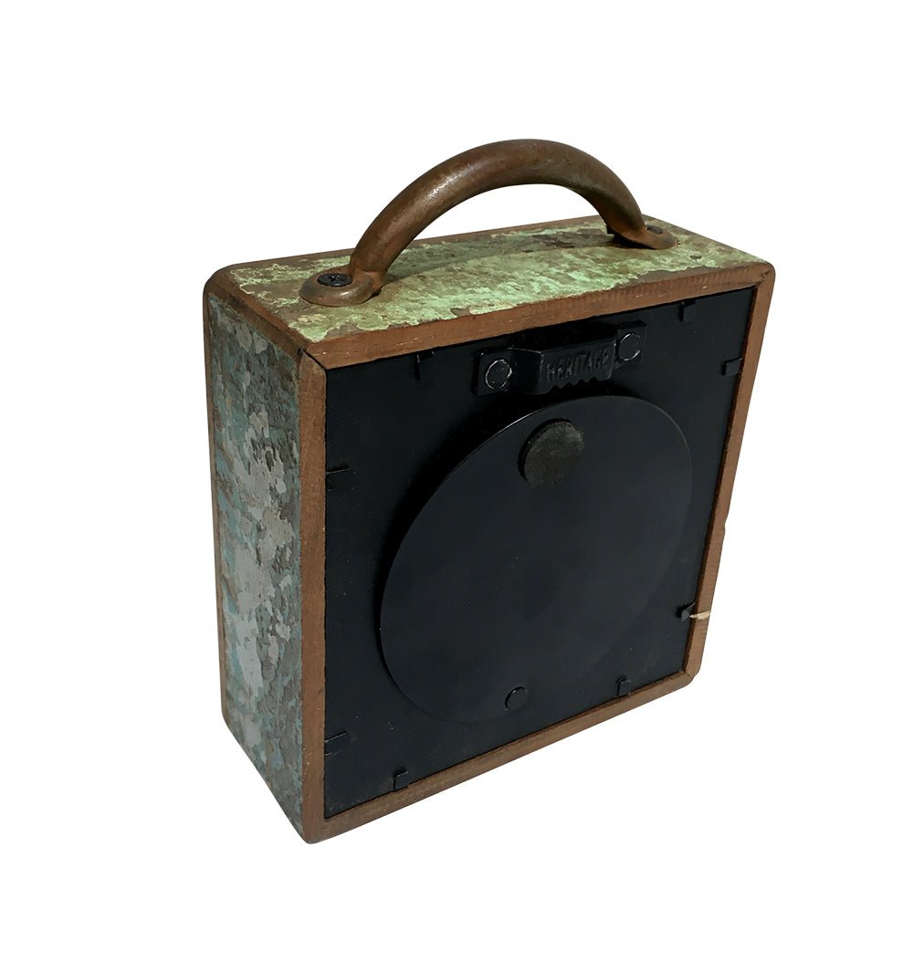 Small Recycle Square Table Clock - Antique - Desk Clocks