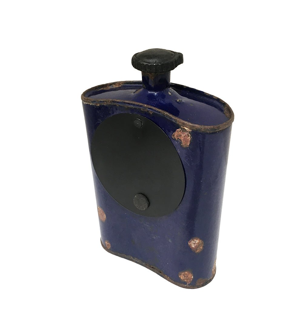 Table Clock - Old Iron Drinking Flask - Desk Clocks