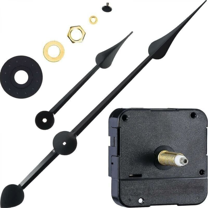 Clock Motor with High Torque and Long Shaft Compatible with 7 - Inch Spade Hands - DIY Clock Movement Mechanisms