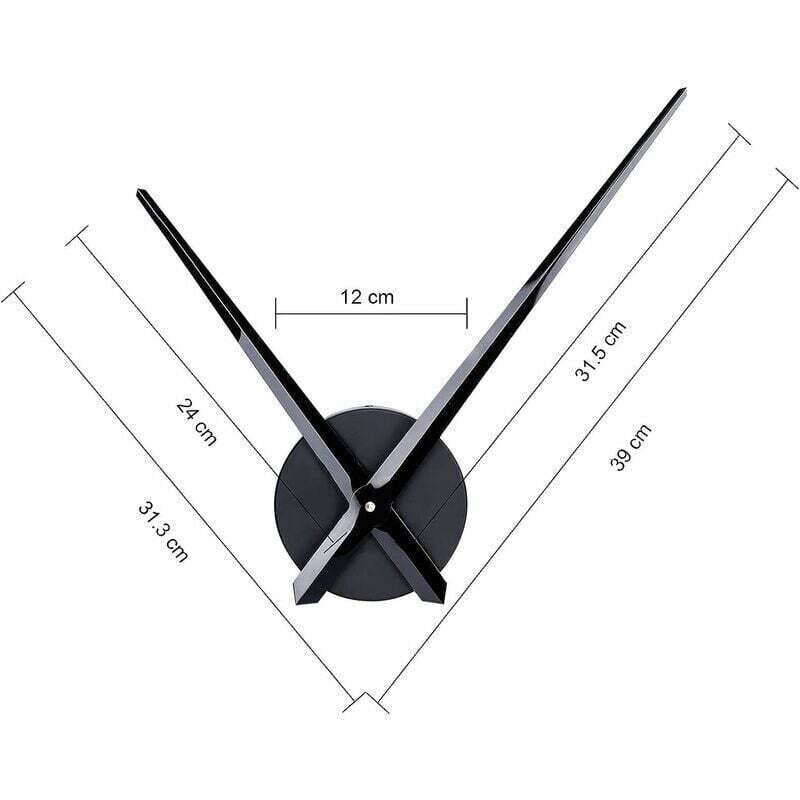Large Wall Clock Single Hand No Numbers 31.5cm Hands - DIY Clock Movement Mechanisms