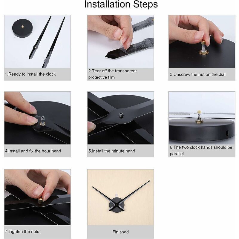 Large Wall Clock Single Hand No Numbers 31.5cm Hands - DIY Clock Movement Mechanisms
