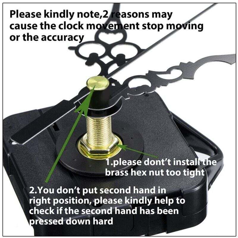 Quartz DIY Wall Clock Movement Mechanism - Battery Operated DIY Repair Parts - DIY Clock Movement Mechanisms