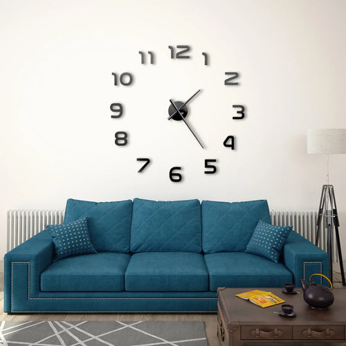 3D Wall Clock Modern Design - Black - Wall Clocks