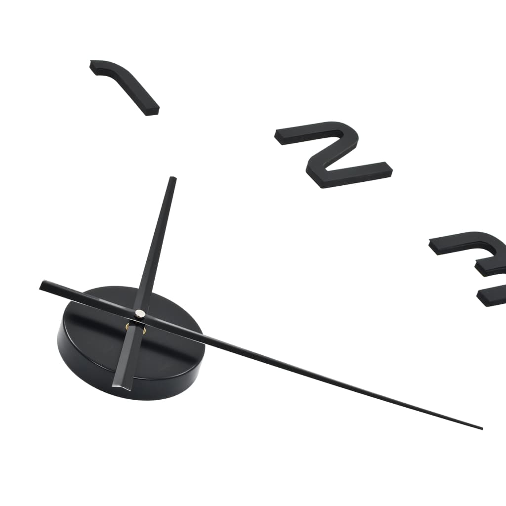 3D Wall Clock Modern Design - Black - Wall Clocks