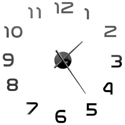 3D Wall Clock Modern Design - Black - Wall Clocks