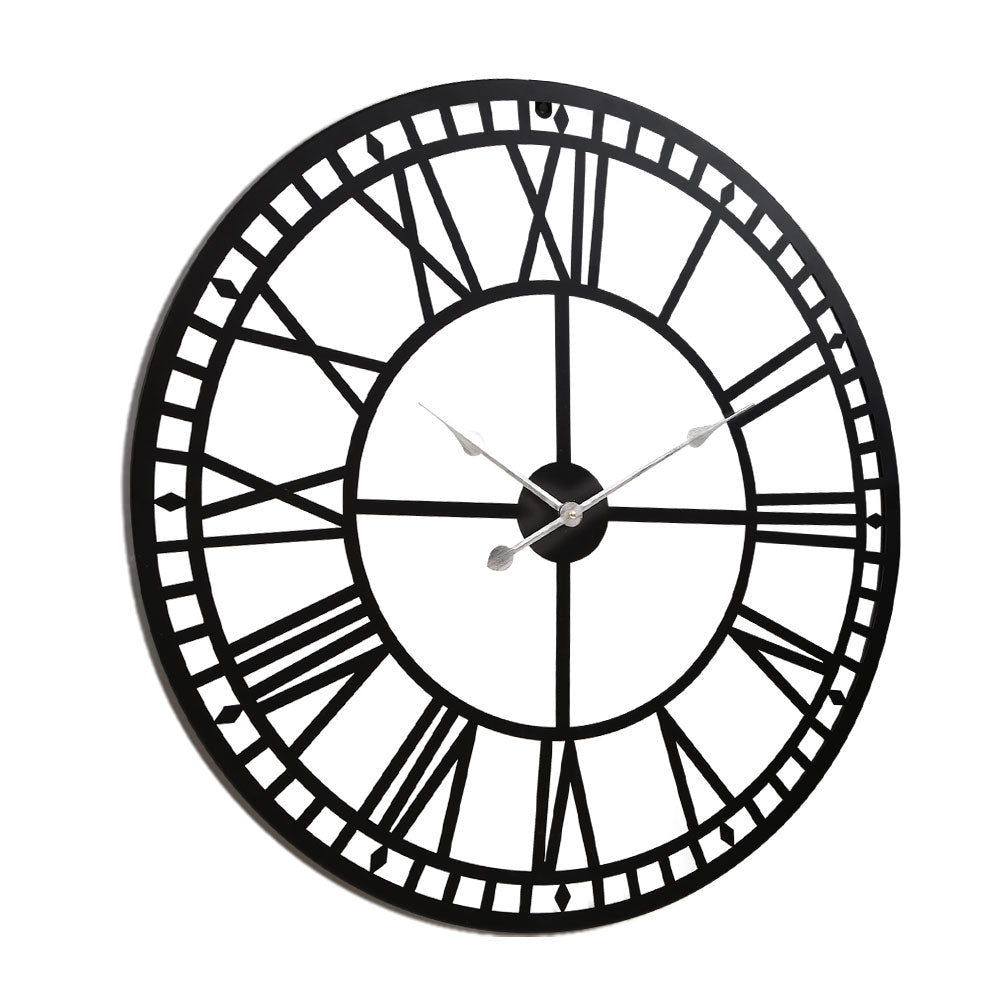 Artiss Wall Clock - Black 60cm - Wall Clocks