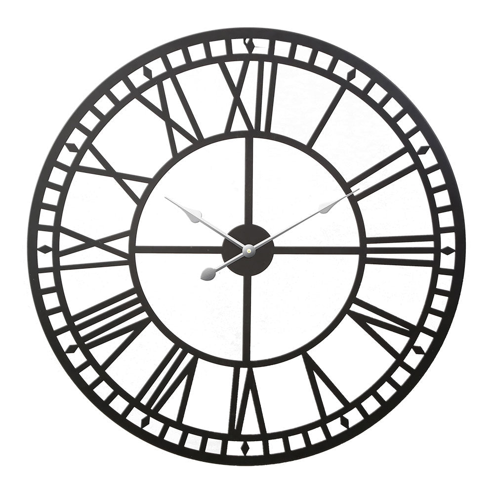 Artiss Wall Clock - Black 60cm - Wall Clocks