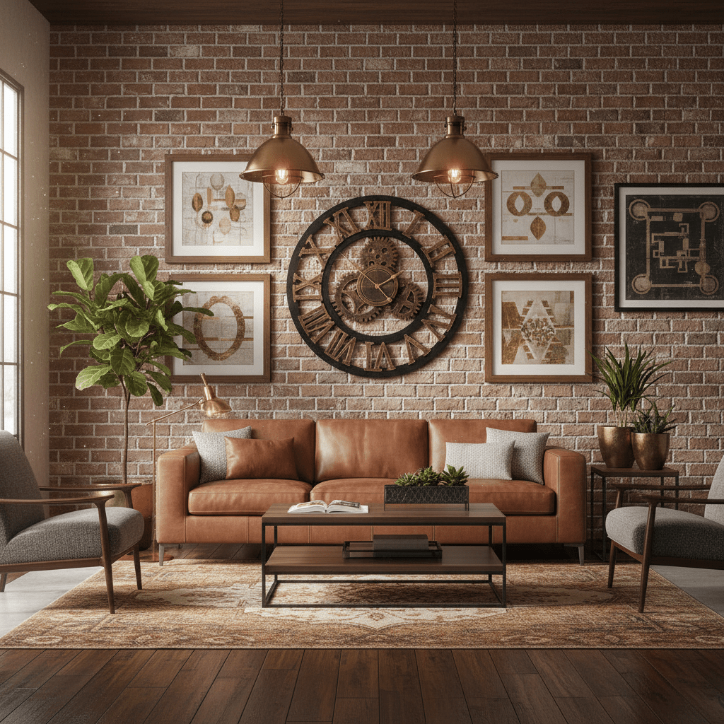 Artiss Wall Clock Large Retro Roman Numerals - Brown 80cm - Wall Clocks