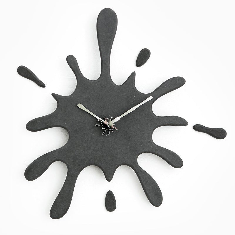 Creative Splatter Design Wall Clock - Black - Wall Clocks