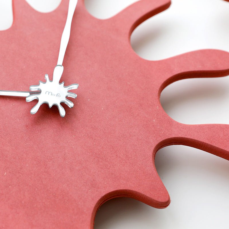 Creative Splatter Design Wall Clock - Red - Wall Clocks