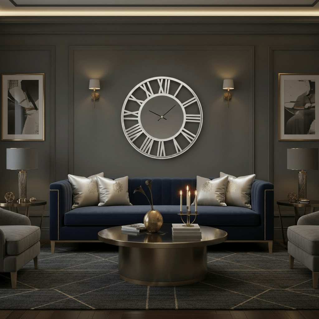 Decorative Mirror Clock - Silver - Wall Clocks | Infinity Clocks