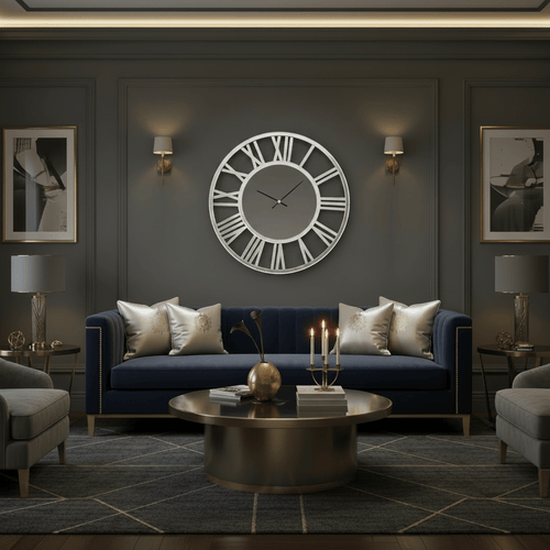 Decorative Mirror Clock - Silver - Wall Clocks | Infinity Clocks