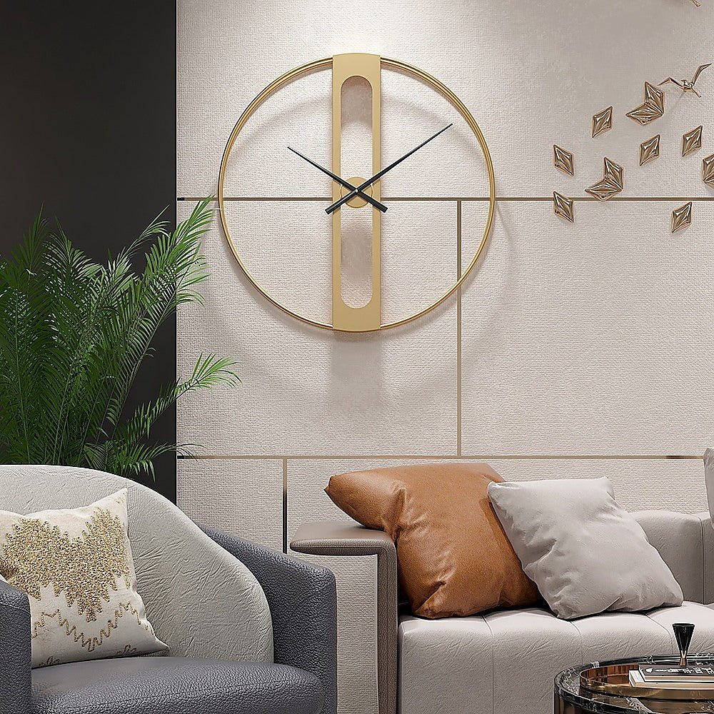 Frosted Glass Gold Wall Clock - Wall Clocks