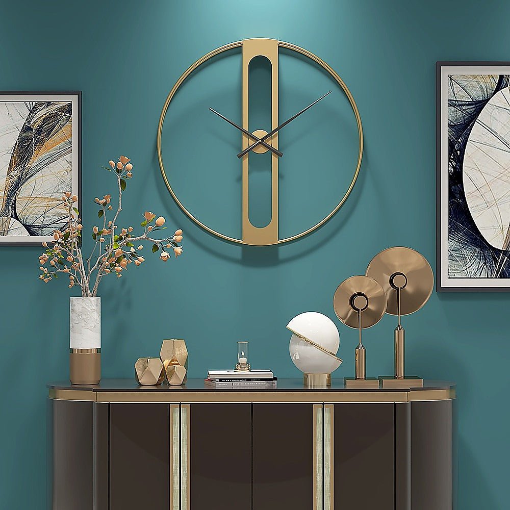 Frosted Glass Gold Wall Clock - Wall Clocks