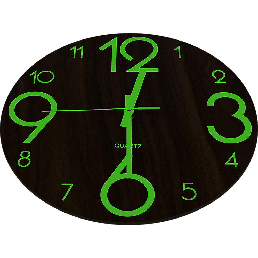 Glow In The Dark Wall Clock Luminous - Quartz Quiet - Wall Clocks