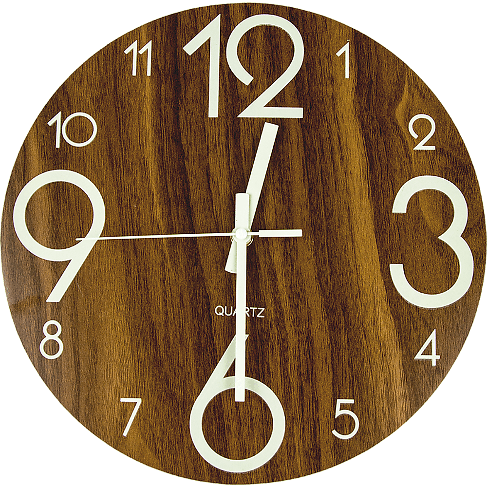 Glow In The Dark Wall Clock Luminous - Quartz Quiet - Wall Clocks